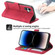 iPhone 16 Plus Dierfeng Dream Line TPU + PU Leather Phone Case - Red