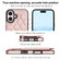 iPhone 16 Plus Double Buckle Rhombic PU Leather Phone Case - Rose Gold