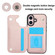 iPhone 16 Plus Double Buckle Rhombic PU Leather Phone Case - Rose Gold