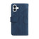 iPhone 16 Plus Dual-color 9 Card Slots Zipper Wallet Leather Phone Case - Blue