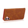 iPhone 16 Plus Dual-color Stitching Leather Phone Case - Brown Red