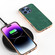 iPhone 16 Plus Electroplated Frame PU Leather Full Coverage Phone Case - Green iPhone 16 Plus Electroplated Frame PU Leather Full Coverage Phone Case - Green