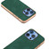 iPhone 16 Plus Electroplated Frame PU Leather Full Coverage Phone Case - Green iPhone 16 Plus Electroplated Frame PU Leather Full Coverage Phone Case - Green