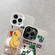 iPhone 16 Plus Electroplated Silver Series PC Protective Phone Case - Money