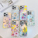 iPhone 16 Plus Electroplating Laser Flower Ring Holder TPU Phone Case - Morning Glory AH16 iPhone 16 Plus Electroplating Laser Flower Ring Holder TPU Phone Case - Morning Glory AH16