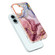 iPhone 16 Plus Electroplating Marble Dual-side IMD Phone Case - Rose Red 014