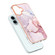 iPhone 16 Plus Electroplating Marble Pattern Dual-side IMD TPU Shockproof Phone Case - Rose Gold 005