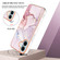 iPhone 16 Plus Electroplating Marble Pattern Dual-side IMD TPU Shockproof Phone Case - Rose Gold 005