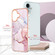 iPhone 16 Plus Electroplating Marble Pattern Dual-side IMD TPU Shockproof Phone Case - Rose Gold 005