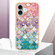 iPhone 16 Plus Electroplating Pattern IMD TPU Shockproof Case - Colorful Scales