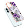iPhone 16 Plus Electroplating Pattern IMD TPU Shockproof Case - Purple Flower