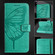 iPhone 16 Plus Embossed Butterfly Leather Phone Case - Green