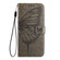 iPhone 16 Plus Embossed Butterfly Leather Phone Case - Grey