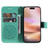 iPhone 16 Plus Embossed Sunflower Pattern Flip Leather Phone Case - Green