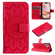 iPhone 16 Plus Embossed Sunflower Pattern Flip Leather Phone Case - Red