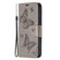 iPhone 16 Plus Embossing Two Butterflies Pattern Leather Phone Case - Grey