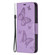 iPhone 16 Plus Embossing Two Butterflies Pattern Leather Phone Case - Purple