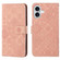 iPhone 16 Plus Ethnic Style Embossed Pattern Leather Phone Case - Pink