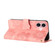 iPhone 16 Plus Flower Embossing Pattern Leather Phone Case - Pink