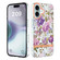 iPhone 16 Plus Flowers and Plants Series IMD TPU Phone Case - Purple Peony