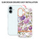 iPhone 16 Plus Flowers and Plants Series IMD TPU Phone Case - Purple Peony