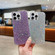 iPhone 16 Plus Glitter Sequins Epoxy TPU Phone Case - Gold