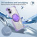 iPhone 16 Plus Gold Shield CD Pattern MagSafe Magnetic Phone Case with Rotating Stand - Transparent Purple