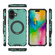 iPhone 16 Plus Grating 360 Degree Rotating Holder Shockproof Phone Case - Green