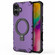 iPhone 16 Plus Grating Holder Shockproof Phone Case - Purple