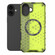 iPhone 16 Plus Honeycomb Magnetic Ring Shockproof Phone Case - Green