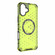 iPhone 16 Plus Honeycomb Magnetic Ring Shockproof Phone Case - Green