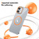 iPhone 16 Plus Ice Feel HD Transparent MagSafe PC Full Coverage Phone Case - Orange