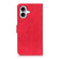 iPhone 16 Plus KHAZNEH Retro Texture Leather Phone Case - Red