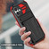 iPhone 16 Plus Kickstand Armor Card Wallet Phone Case - Red