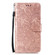 iPhone 16 Plus Lace Flower Embossing Flip Leather Phone Case - Rose Gold
