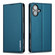 iPhone 16 Plus LC.IMEEKE L1 Series Frosted Fine Texture PU Phone Case - Blue