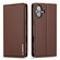 iPhone 16 Plus LC.IMEEKE L1 Series Frosted Fine Texture PU Phone Case - Brown