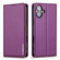 iPhone 16 Plus LC.IMEEKE L1 Series Frosted Fine Texture PU Phone Case - Purple