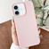iPhone 16 Plus Leather Texture TPU Full Coverage Phone Case - Pink