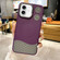 iPhone 16 Plus Leather Textured Fan Hollow Cooling MagSafe Magnetic Phone Case - Purple