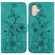 iPhone 16 Plus Lily Embossed Leather Phone Case - Green