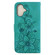 iPhone 16 Plus Lily Embossed Leather Phone Case - Green