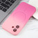 iPhone 16 Plus Liquid TPU Silicone Gradient MagSafe Phone Case - Pink Red