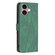 iPhone 16 Plus Magnetic Buckle Rhombus Texture Leather Phone Case - Green
