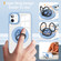 iPhone 16 Plus Magnetic Rotating Ring Holder Phone Case - Light Blue