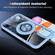 iPhone 16 Plus Magnetic Rotating Ring Holder Phone Case - Light Blue