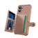 iPhone 16 Plus Magnetic Wallet Card Bag Leather Phone Case - Rose Gold