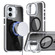 iPhone 16 Plus Magsafe Dual-Color Transparent Black Lens Holder Phone Case - Black