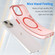 iPhone 16 Plus MagSafe Frosted Translucent TPU + PC Full Coverage Phone Case - Red