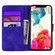 iPhone 16 Plus Mandala Embossed Dual-Fold Calf Leather Phone Case - Purple
